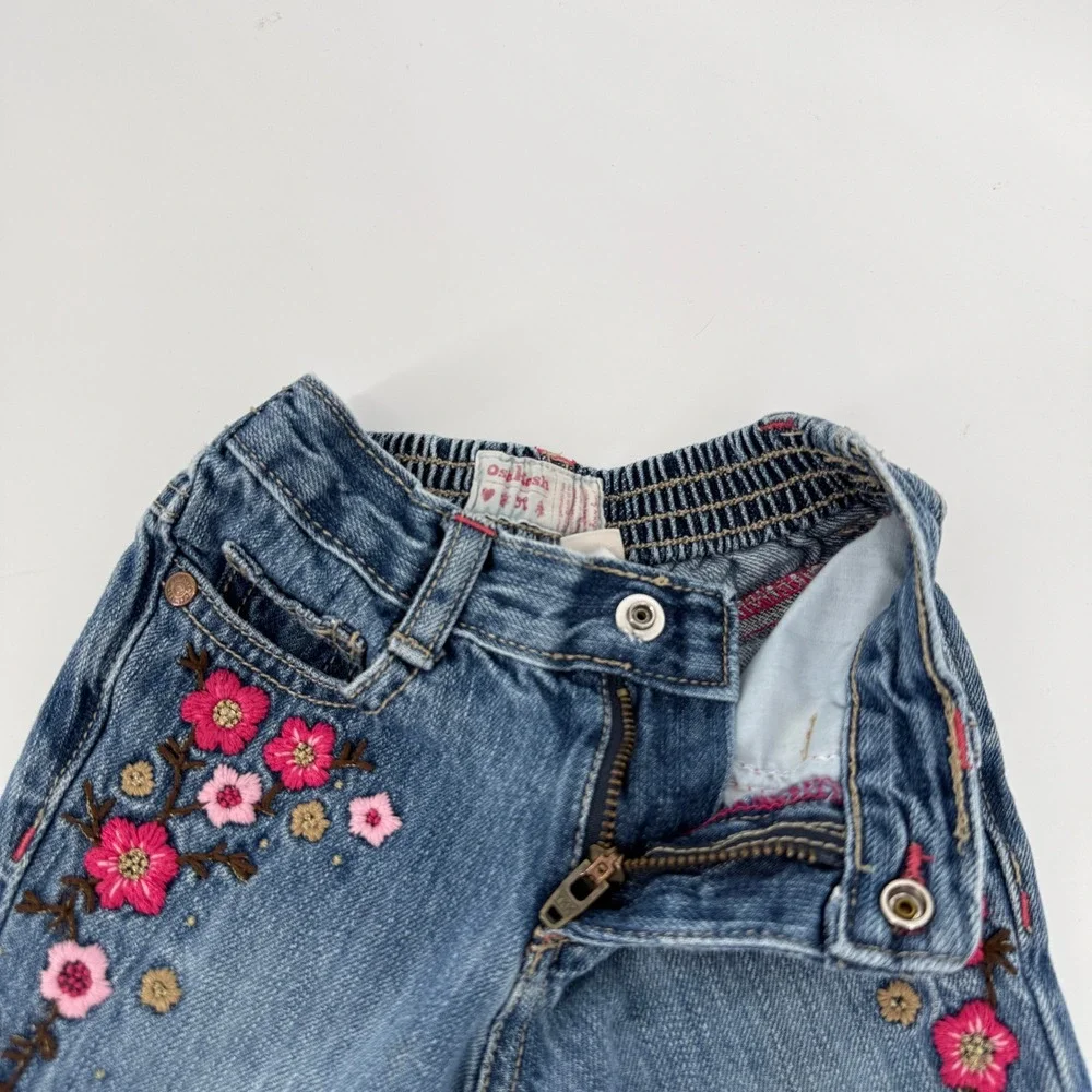 Oshkosh Vintage Girl's‎ Floral Embroidered Jeans 2T